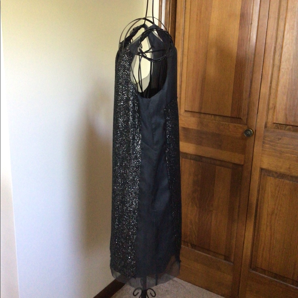 J Crew Collection gun metal grey sequin dress, Size 2 - Picture 5 of 11